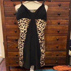 Sexy mini leopard dress.  Size medium